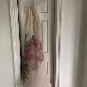Deja Vu NWT Flower Halter Maxi Dress L